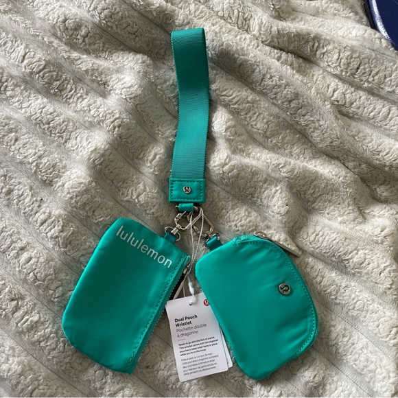lululemon athletica Handbags - lululemon athletica Teal Dual Pouch Wristlet